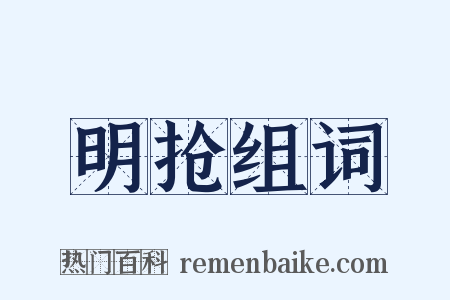明抢组词是什么意思的图片